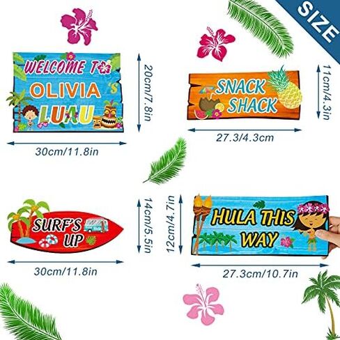 20 Pieces Pool Party Sign Hawaiian Luau Party Signs Tropical Summer Birthday Party Supplies Photo Props Backdrop Decoration Splish Splash Birthday Cutouts Beach Party Decor in Kuwait