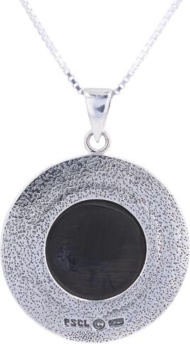 Jewelry Trends Celtic Knotwork Sterling Silver Pendant Necklace 18" Created Black Onyx in Saudi Arabia