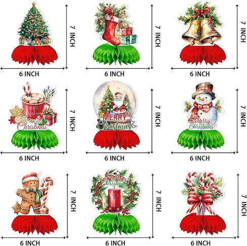 9 Pcs Valentine's Day Honeycomb Centerpieces - Romantic Red & Pink Table Topper Decorations, Assorted Love-Themed Ornaments Signs, Heart & Kiss XOXO Designs for Sweetheart, Wedding Party Supplies in Kuwait
