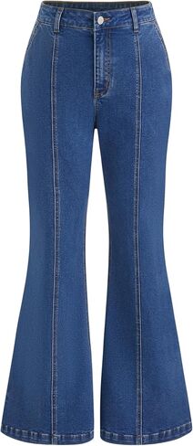CIDER Womens Denim Flare Jeans High Waist Bell Bottom Jeans Casual Going Out Trouser in Saudi Arabia