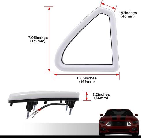 NJSBYL Front Grille DRL Led Running Lights for 2015 2016 2017 F0rd Mvstang Front Grille Hood Bumper White LED Mount Accent Daytime Lights Assembly OEM# FR3Z8200AA Replacement in Saudi Arabia