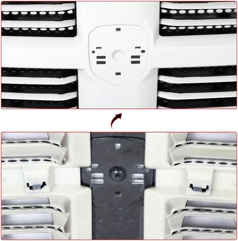 MIC Front Grille Grill Compatible with 2013-2018 Ram 1500 Big Horn (Bright White) in Saudi Arabia
