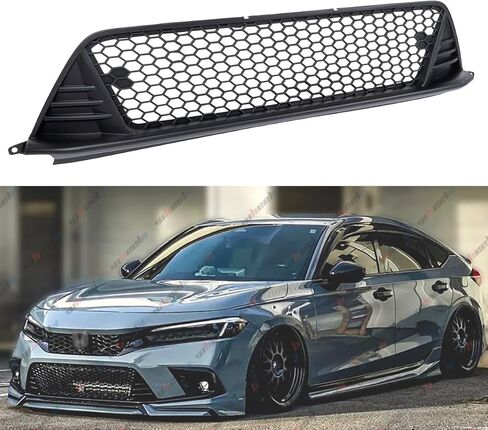 Front Grille Bumper Lower Grill Compatible with 2022-2024 Honda Civic 11th Gen, JDM Style (Glossy Black) in Saudi Arabia