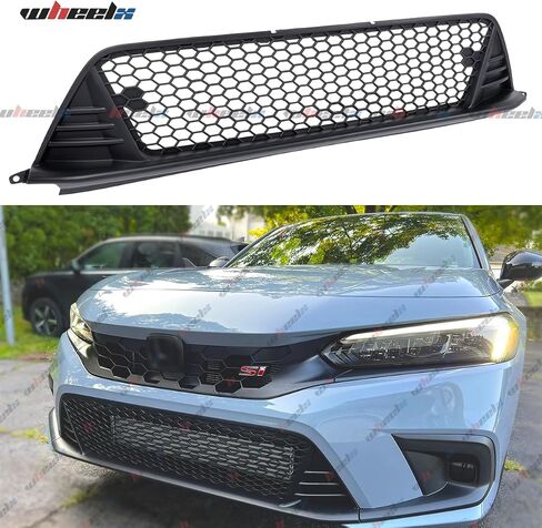 Front Grille Bumper Lower Grill Compatible with 2022-2024 Honda Civic 11th Gen, JDM Style (Glossy Black) in Saudi Arabia
