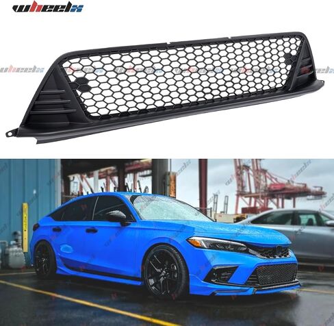 Front Grille Bumper Lower Grill Compatible with 2022-2024 Honda Civic 11th Gen, JDM Style (Glossy Black) in Saudi Arabia