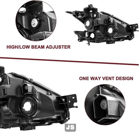JSBOYAT Halogen Headlight Assembly for 2009-2014 Nissan Maxima 4-Door Sedan Headlamp Driver and Passenger Side (Chrome Housing with Amber Reflector) in Saudi Arabia