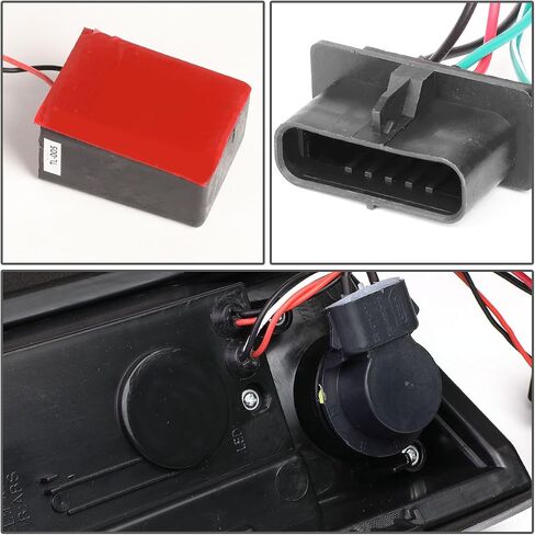 مصابيح خلفية LED من سلسلة السيارات متوافقة مع 1988-2000 Chevy Tahoe Blazer GMC Yukon Suburban C/K Pickup، مصابيح الفرامل العكسية مع شريط LED C-Tube، جانب السائق والراكب، عدسات مدخنة من الكروم in Saudi Arabia