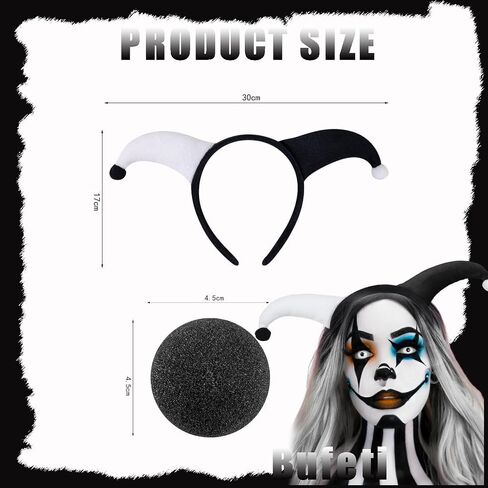 مجموعة عصابة رأس المهرج للهالوين، مجموعة أزياء تنكرية مرحة، إكسسوارات للشعر لمستلزمات حفلات الكرنفال in Kuwait