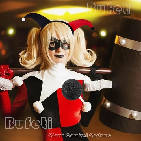 Halloween Clown Headband Nose Set Funny Cosplay Dress Up Costume Hair Accessories for Carnival Party Supplies in Saudi Arabia