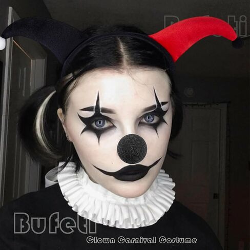 Halloween Clown Headband Nose Set Funny Cosplay Dress Up Costume Hair Accessories for Carnival Party Supplies in Saudi Arabia