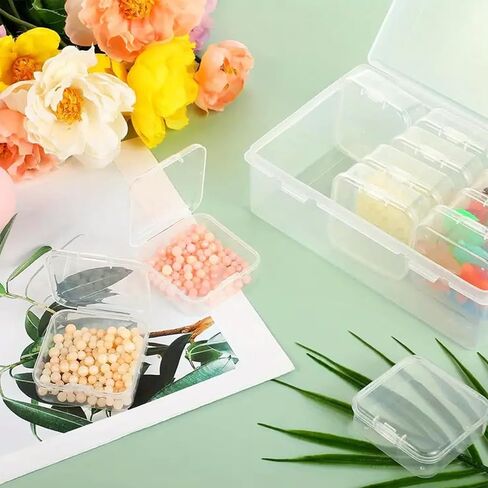 15 Grid Organizers Plastic Storage Containers Transparent Rectangle Bead Storage Box with Hinged Lid Clear Craft Supply Case in Saudi Arabia