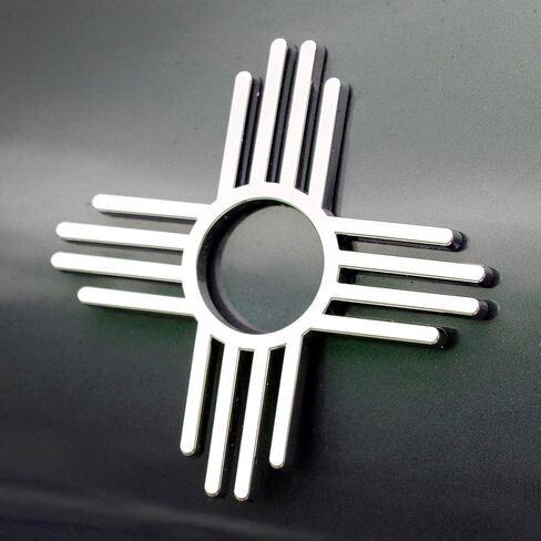 Zia New Mexico Symbol Chrome Auto Emblem in Saudi Arabia