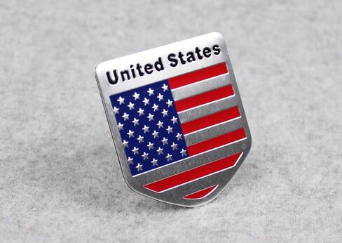 Generic Car Racing Sports US USA American Flag Shield Emblem Badge Decal Sticker in Saudi Arabia