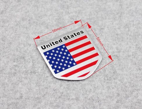 Generic Car Racing Sports US USA American Flag Shield Emblem Badge Decal Sticker in Saudi Arabia