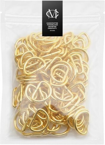 Craftmemore 100 Pack 3/4 Inch Metal D-Rings Noned Dee Ring For Bag Belt Lanyard DIY Craft (Silver) in Saudi Arabia