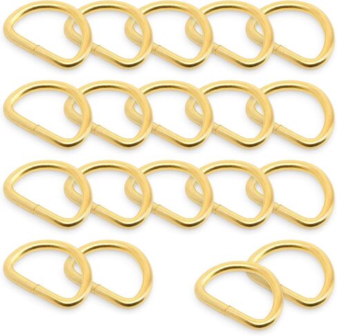 Craftmemore 100 Pack 3/4 Inch Metal D-Rings Noned Dee Ring For Bag Belt Lanyard DIY Craft (Silver) in Saudi Arabia