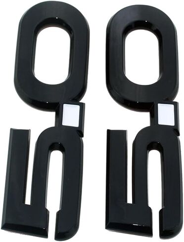 2Pc 2015-2020 5.0 Liter Engine Emblem Driver & Passenger Side 3D Badge Nameplate Sticker Replacement for FR3Z-16098-AA (Gloss Black White) in Saudi Arabia