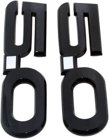 2Pc 2015-2020 5.0 Liter Engine Emblem Driver & Passenger Side 3D Badge Nameplate Sticker Replacement for FR3Z-16098-AA (Gloss Black White) in Saudi Arabia
