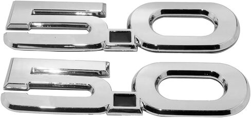 2Pc 2015-2020 5.0 Liter Engine Emblem Driver & Passenger Side 3D Badge Nameplate Sticker Replacement for FR3Z-16098-AA (Gloss Black White) in Saudi Arabia