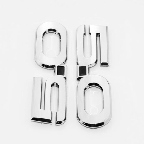 2Pc 2015-2020 5.0 Liter Engine Emblem Driver & Passenger Side 3D Badge Nameplate Sticker Replacement for FR3Z-16098-AA (Gloss Black White) in Saudi Arabia