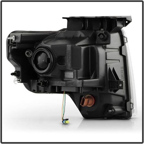 KEEKPO-For 2013-2014 Ford F150 رافعة شاحنة خفيفة لنقل السلع رمادي زخرفة HID/جهاز عرض زينون المصابيح الأمامية المصابيح الأمامية استبدال اليسار + اليمين in Saudi Arabia