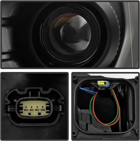 KEEKPO-For 2013-2014 Ford F150 رافعة شاحنة خفيفة لنقل السلع رمادي زخرفة HID/جهاز عرض زينون المصابيح الأمامية المصابيح الأمامية استبدال اليسار + اليمين in Saudi Arabia