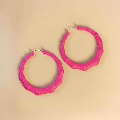 Bamboo Earrings Large Gold Bamboo Hoop Earrings 80s 90s Earring African Jewelry for Women Gifts Party Hip Hop Jewelry in Saudi Arabia