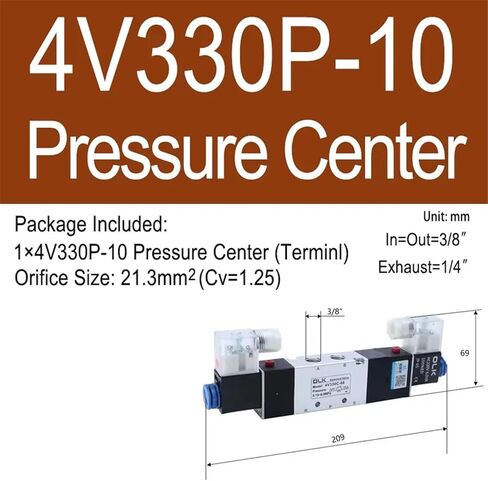 1 قطعة 4V330C-10 4V330E-10 4V330P-10 3 موقف 5 ميناء الهواء الملف اللولبي صمامات صمامات التحكم الهوائية (فقط 4V330C-10 ، DC12V) in Saudi Arabia