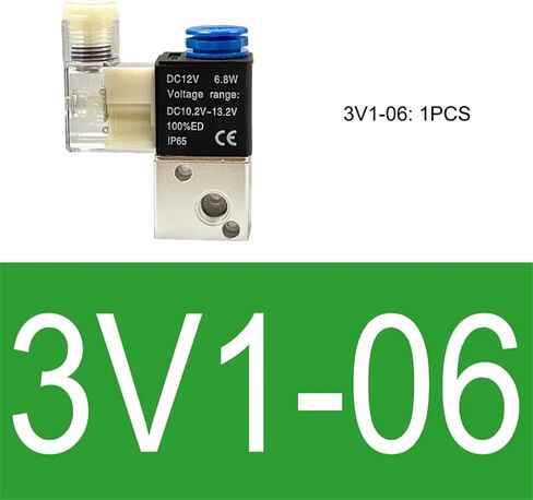 1 قطعة 3V1-06/M5 الهواء اتجاهين صمام الملف اللولبي هوائي الإلكترونية DC12V DC24V AC220v AC110V (3V1-06 4 مللي متر ، DC12V) in Saudi Arabia