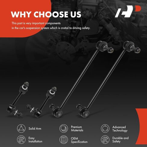 A-Premium Set of 4, Front & Rear Sway Bar Links Stabilizer Bar Links Kit, Compatible with Chrysler 200 2015 2016 2017 in Saudi Arabia