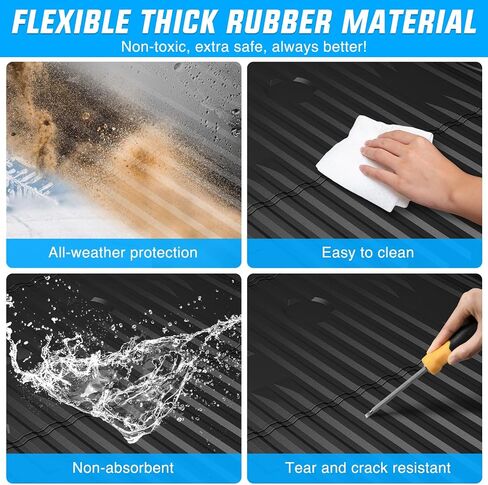 Nilight Trunk Bed Mat for 2019-2024 Chevy Silverado/GMC Sierra 1500 5.8 Ft Accessories، TPE عالي التحمل، بطانة سرير TPE للسيارة بيك اب لجميع الأحوال الجوية، أسود in Saudi Arabia