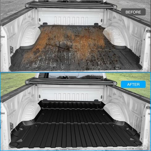 Nilight Trunk Bed Mat for 2019-2024 Chevy Silverado/GMC Sierra 1500 5.8 Ft Accessories، TPE عالي التحمل، بطانة سرير TPE للسيارة بيك اب لجميع الأحوال الجوية، أسود in Saudi Arabia