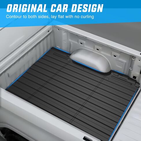 Nilight Trunk Bed Mat for 2019-2024 Chevy Silverado/GMC Sierra 1500 5.8 Ft Accessories، TPE عالي التحمل، بطانة سرير TPE للسيارة بيك اب لجميع الأحوال الجوية، أسود in Saudi Arabia