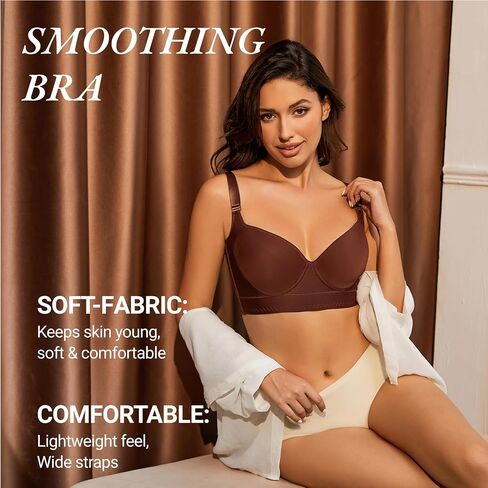 Push Up Bras for Women Daisy Bra Bras for Back Fat Sexy Comfortable Back Smoothing Bra (34B-46DD) in Saudi Arabia