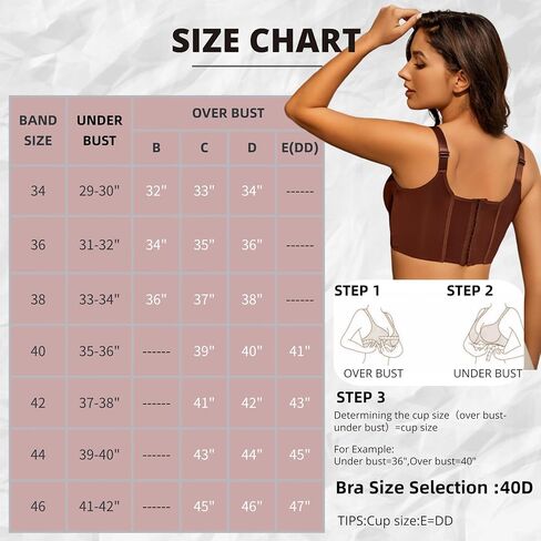 Push Up Bras for Women Daisy Bra Bras for Back Fat Sexy Comfortable Back Smoothing Bra (34B-46DD) in Saudi Arabia
