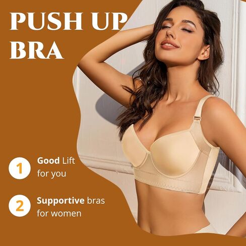 Push Up Bras for Women Daisy Bra Bras for Back Fat Sexy Comfortable Back Smoothing Bra (34B-46DD) in Saudi Arabia