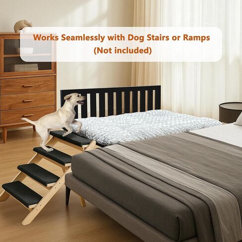 Beside Dog Bed,Dog Bunk Beds for Large Dogs,Metal Dogs Bed Frame with Removable Cushion,Large in Kuwait