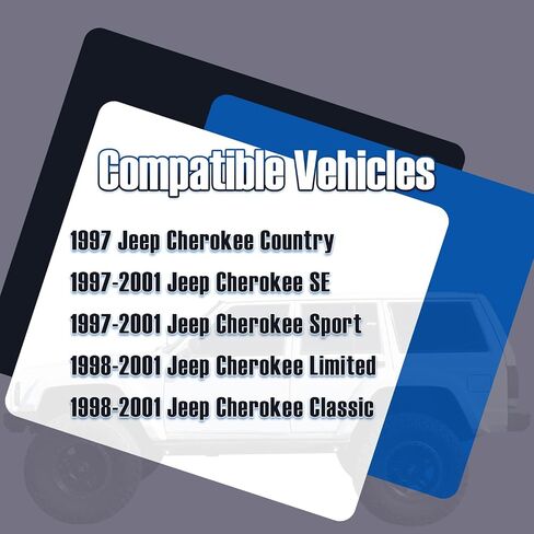 CarPartsDepot المصد الأمامي الأسود شريط الوجه الفولاذي متوافق مع 1997-2001 JEEP Cherokee Classic Country Limited Sport SE 5EE85JX8AC CH1002257 in Saudi Arabia