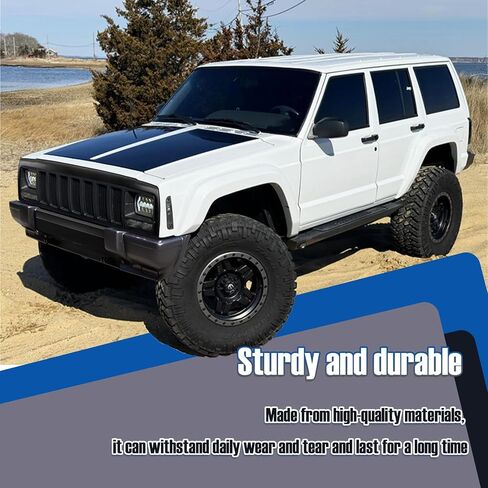 CarPartsDepot المصد الأمامي الأسود شريط الوجه الفولاذي متوافق مع 1997-2001 JEEP Cherokee Classic Country Limited Sport SE 5EE85JX8AC CH1002257 in Saudi Arabia