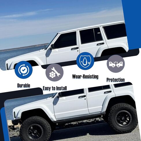 CarPartsDepot المصد الأمامي الأسود شريط الوجه الفولاذي متوافق مع 1997-2001 JEEP Cherokee Classic Country Limited Sport SE 5EE85JX8AC CH1002257 in Saudi Arabia