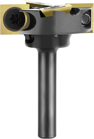 SpeTool 1/4 Inch Shank 1-1/4" Cutting Diameter Spoilboard Surfacing Router Bit 2+2 Inserts Cutter Planing Bit Flycutter Leveler Slab Flattening Router Bit Woodworking Milling Cutter in Kuwait