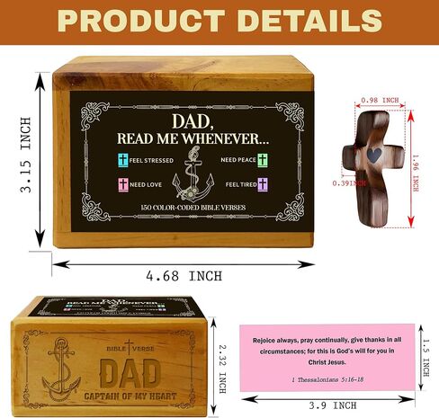 Marriage Bible Verse Box for Couple – 150 Prayer Cards, Christian Wedding Gift for Mom Dad, Mr & Mrs, Prayer Box with Wooden Handheld Pocket Cross, Inspirational Scriptures, Housewarming Gifts in Saudi Arabia