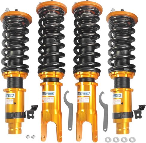JDMSPEED New Gold Full Set Coilover Strut Shock Springs Suspension Replacement For Honda Civic EK 1996-00 in Saudi Arabia
