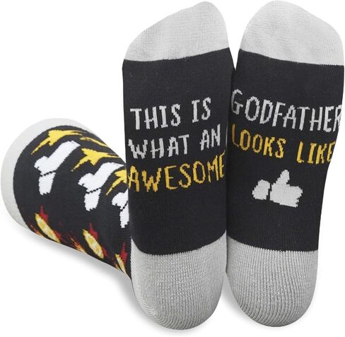 InnoBeta Godfahter Gifts, Gifts for Godfather on Birthday and Christmas, One Size Crew Socks in Saudi Arabia