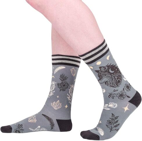 FootClothes Forest Familiars Witchy Nature Animal Crew Socks Adult Unisex One Size OSFM in Saudi Arabia