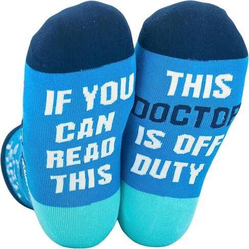 InnoBeta Funny Doctor Gifts for Men Women, Unique Gifts for Doctors, Doctors Retirement Gift, One Size Crew Socks in Saudi Arabia