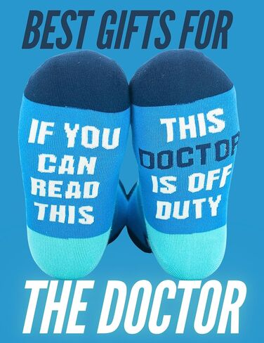 InnoBeta Funny Doctor Gifts for Men Women, Unique Gifts for Doctors, Doctors Retirement Gift, One Size Crew Socks in Saudi Arabia