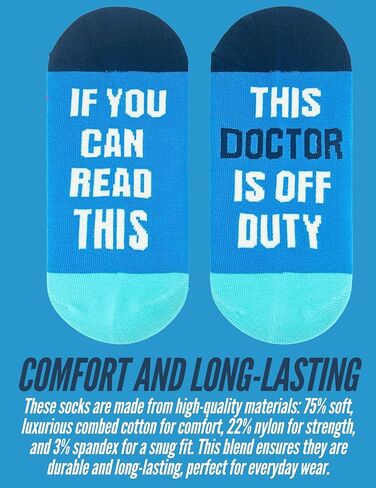 InnoBeta Funny Doctor Gifts for Men Women, Unique Gifts for Doctors, Doctors Retirement Gift, One Size Crew Socks in Saudi Arabia