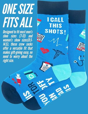 InnoBeta Funny Doctor Gifts for Men Women, Unique Gifts for Doctors, Doctors Retirement Gift, One Size Crew Socks in Saudi Arabia