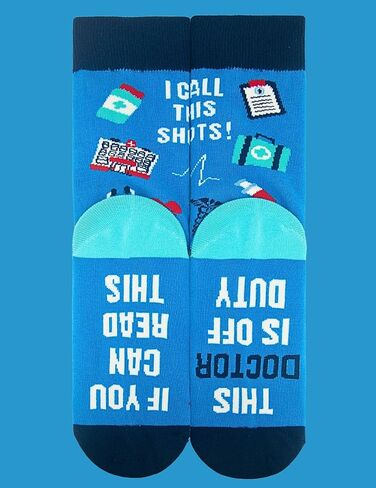 InnoBeta Funny Doctor Gifts for Men Women, Unique Gifts for Doctors, Doctors Retirement Gift, One Size Crew Socks in Saudi Arabia